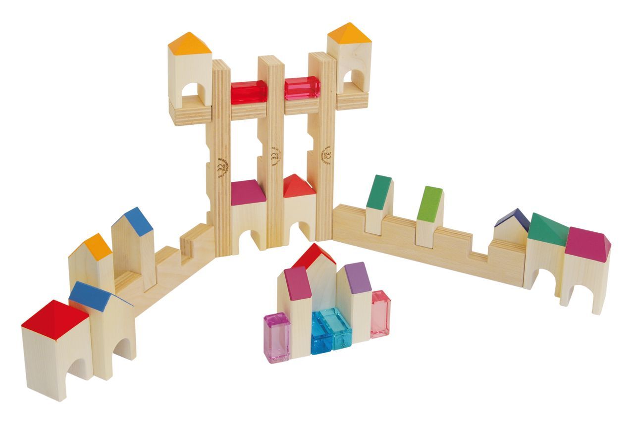 Ritterburg Set mit Holzkiste 38 tlg.