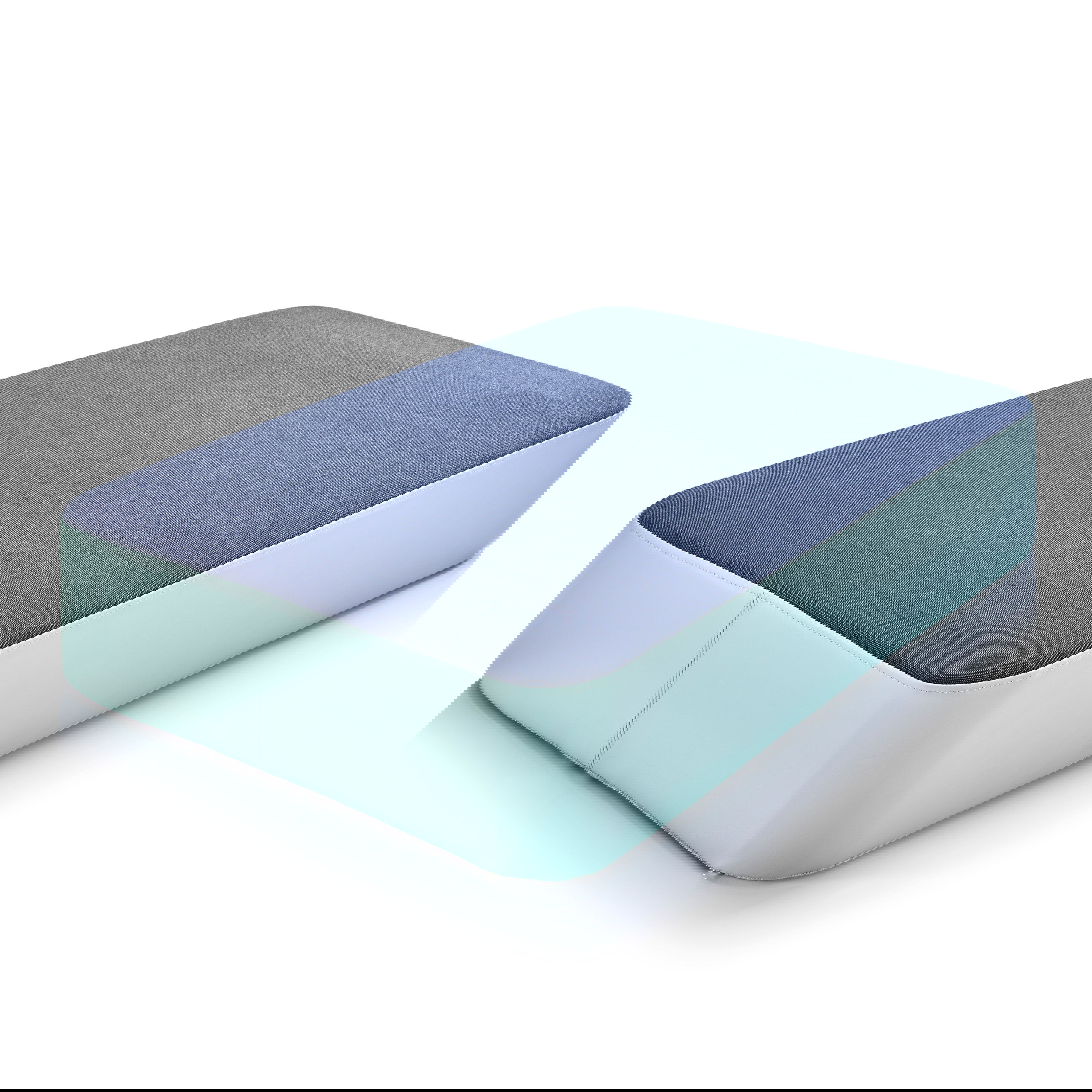 olifu Hüpfpolster S, Indoor, schwarz-grau/jade