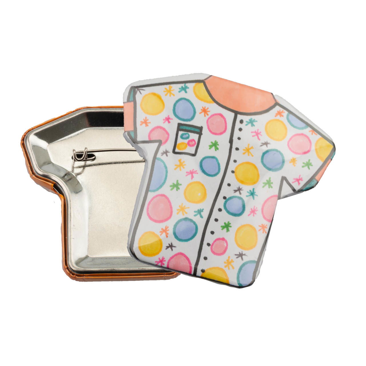 Anstecker -Button T-Shirt 64x60mm, 50er Pack für Easy Stanzmaschine