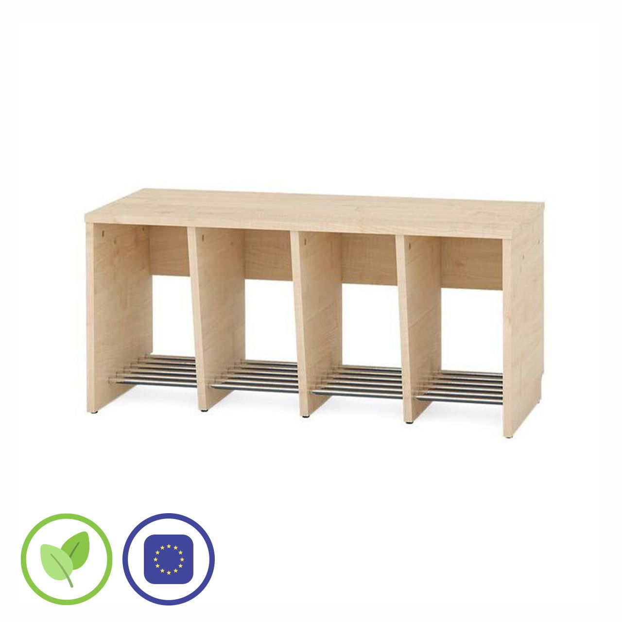 4er Garderobenregal für Sitzhöhe 43 cm