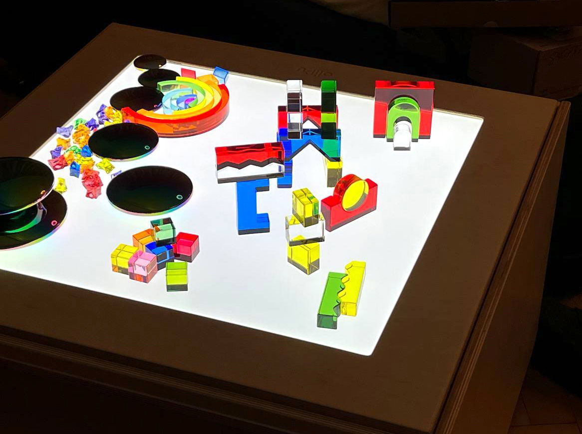 Acryl-Form- und Farbbausteine Set mit Lernkarten