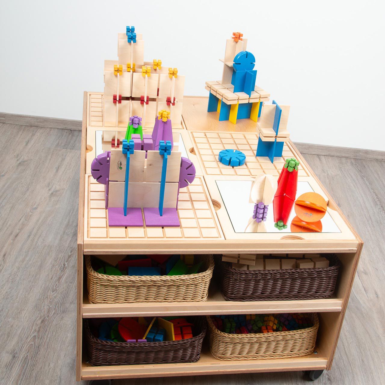 Bau Dir Was Konstruktionswürfel, klein, bunt, 96er-Pack