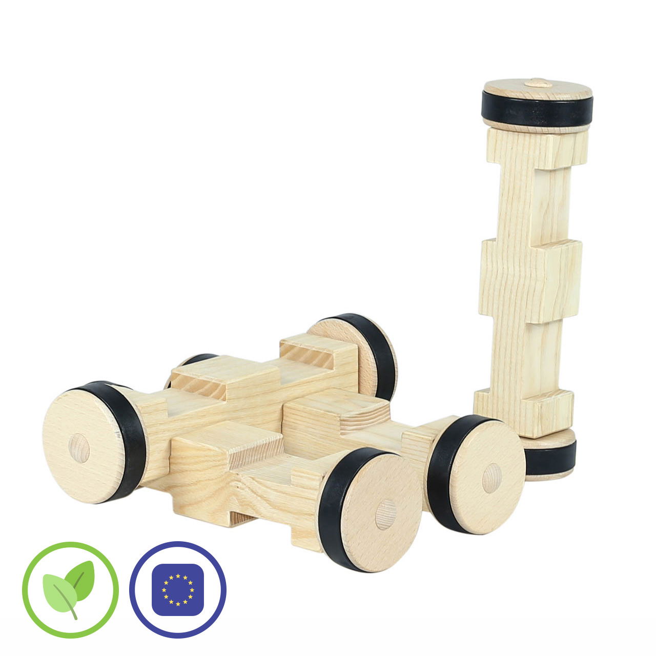 4/4 Bausteine Räder 2er Baustein, 4-tlg.