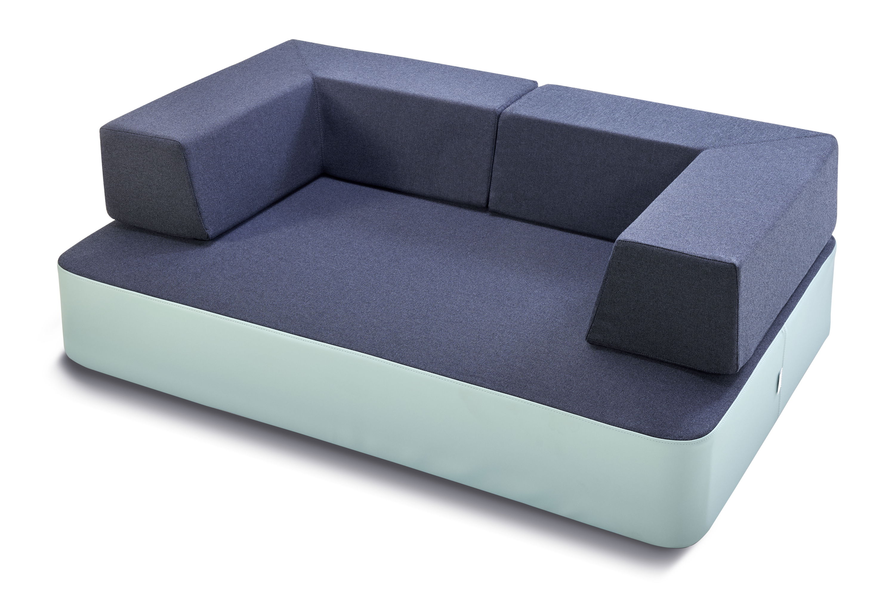 olifu Hüpfpolster S, Indoor, schwarz-grau/jade