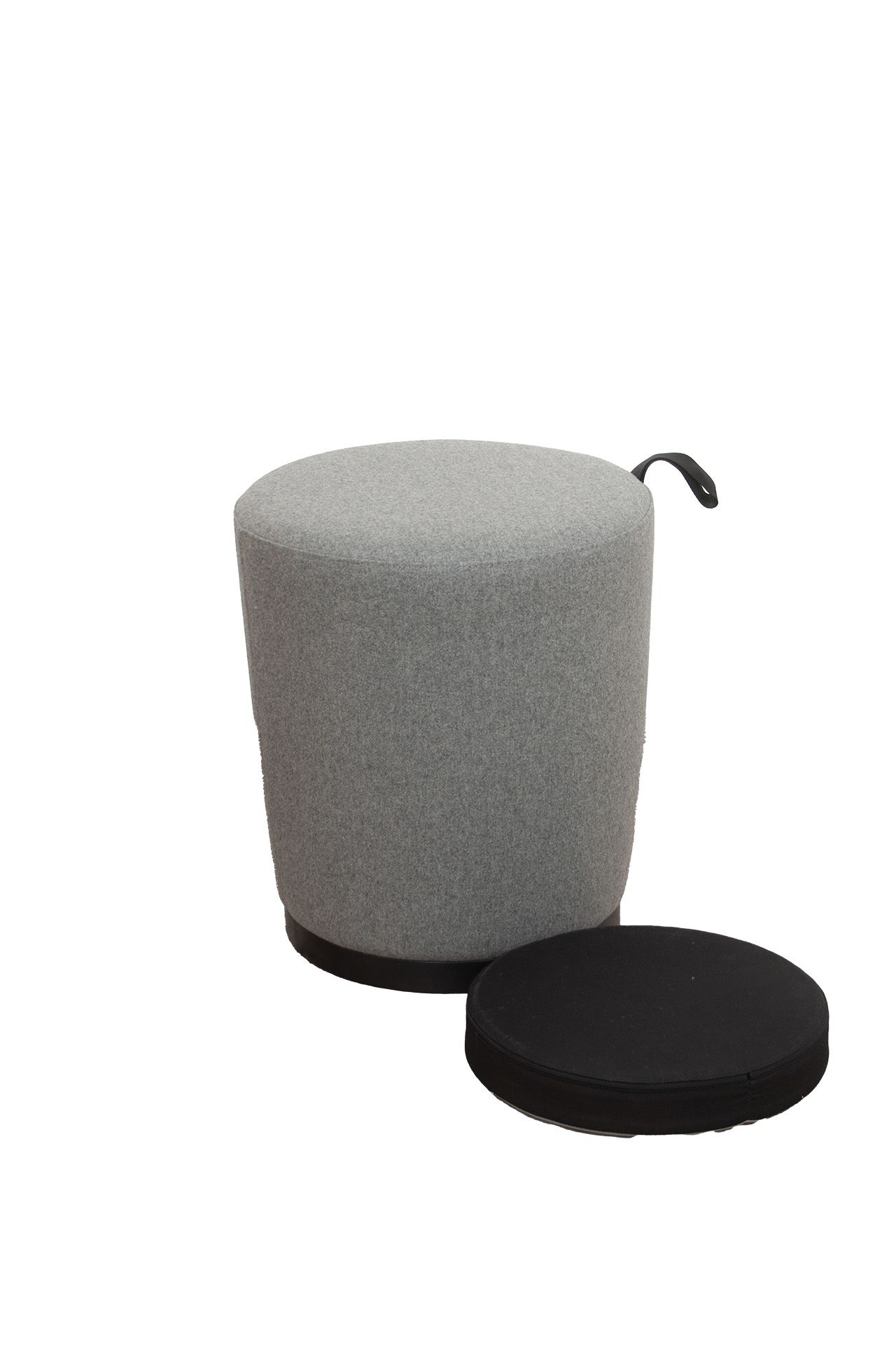 olifu Hocker Attivo, grau, mit Einlegescheibe fest