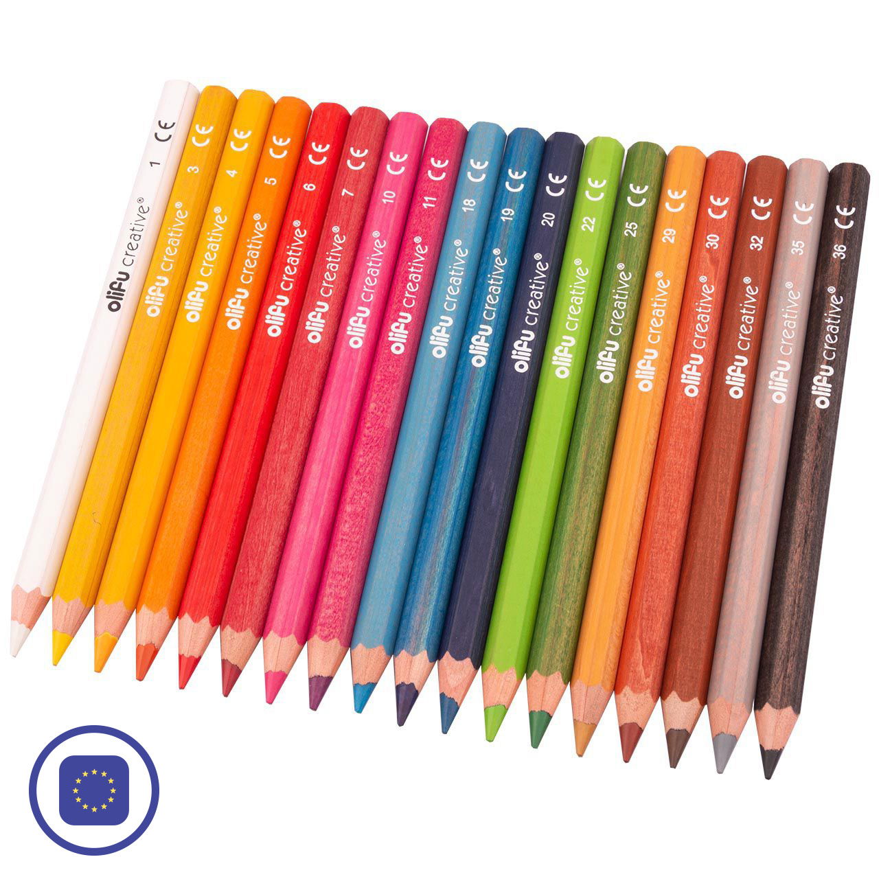 olifu creative Aqua Crayon, gemischt, 18er-Pack