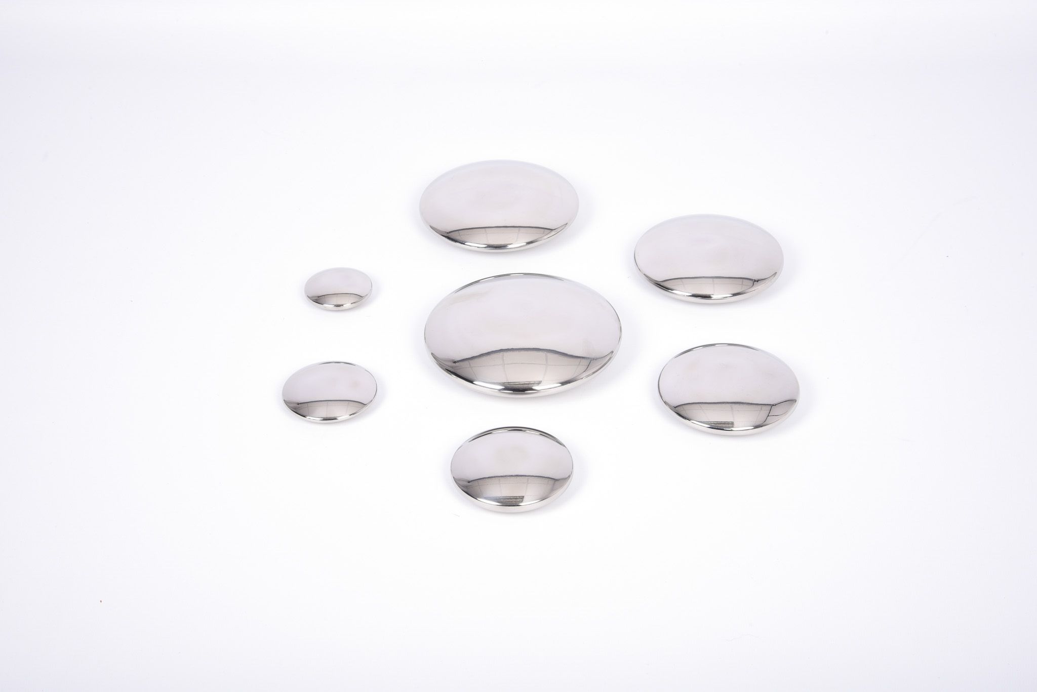 Sensorik- reflektierende Buttons, silber, 7-tlg.