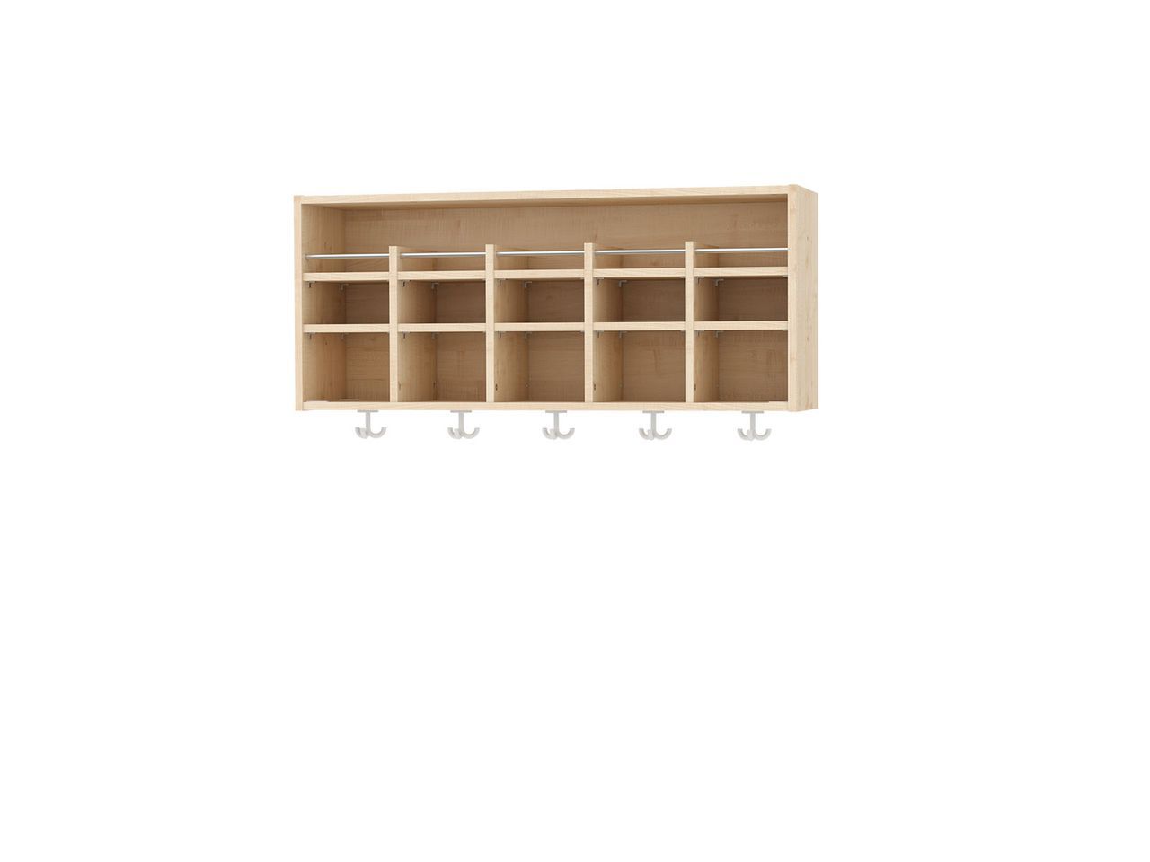 5er Garderobenregal für Sitzhöhe 35 cm