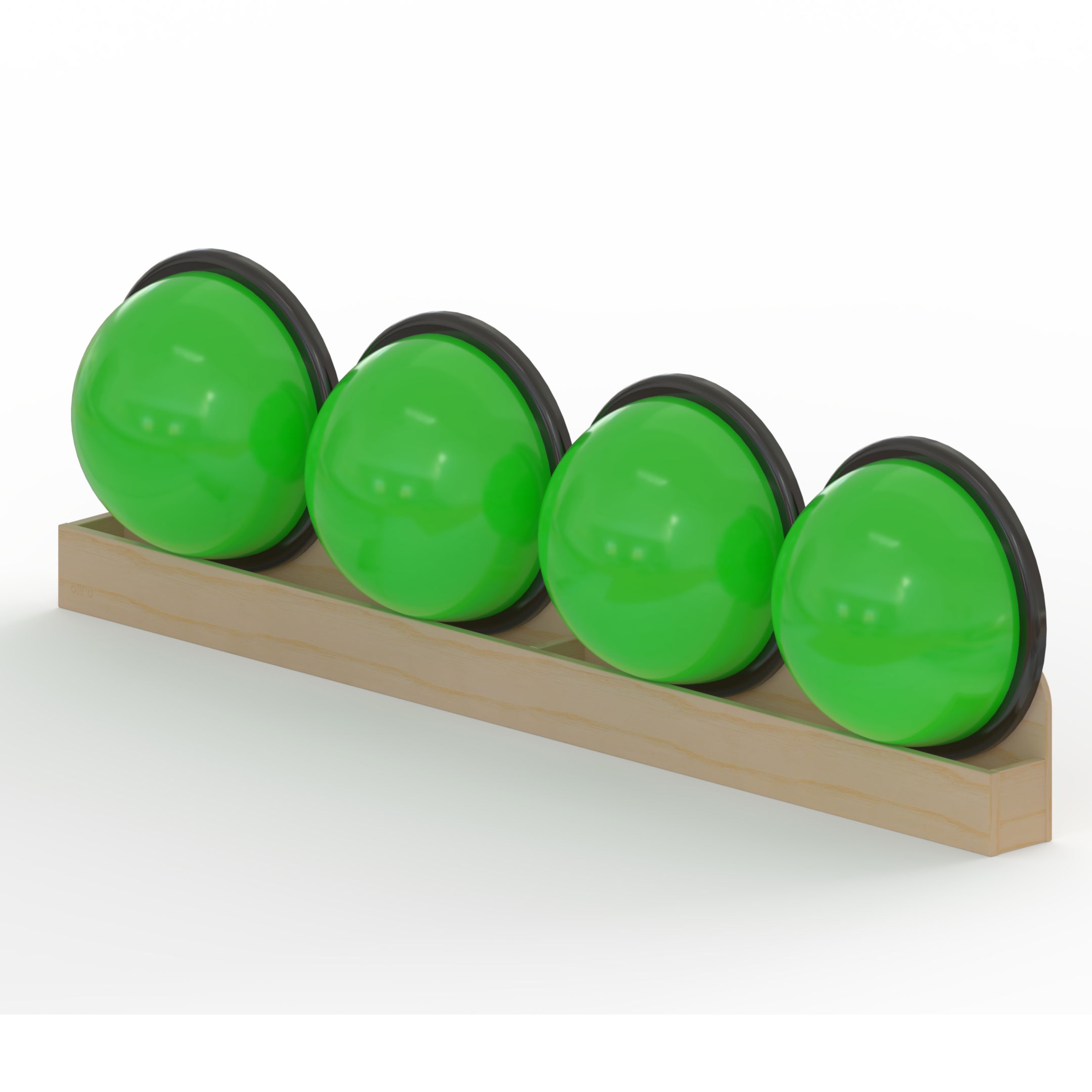 Wandregal für Bewegungskissen, Länge 240 cm