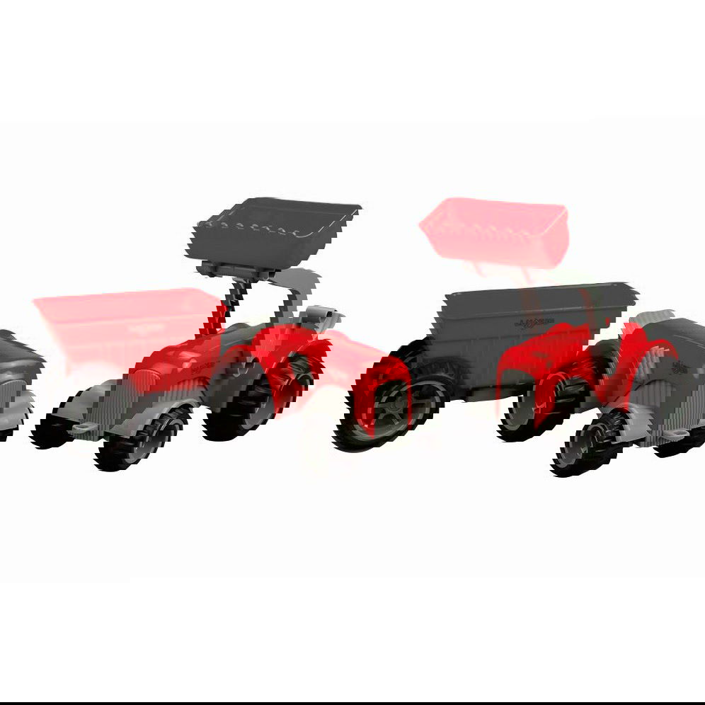 Traktor mit Frontlader und Anhänger