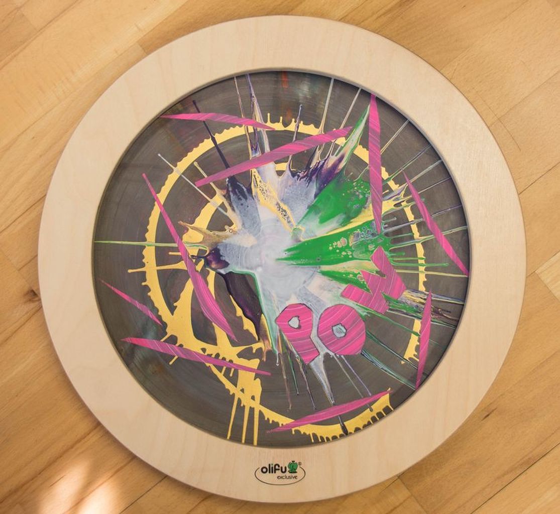 olifu creative Rundbilderrahmen aus Holz, 3er-Pack