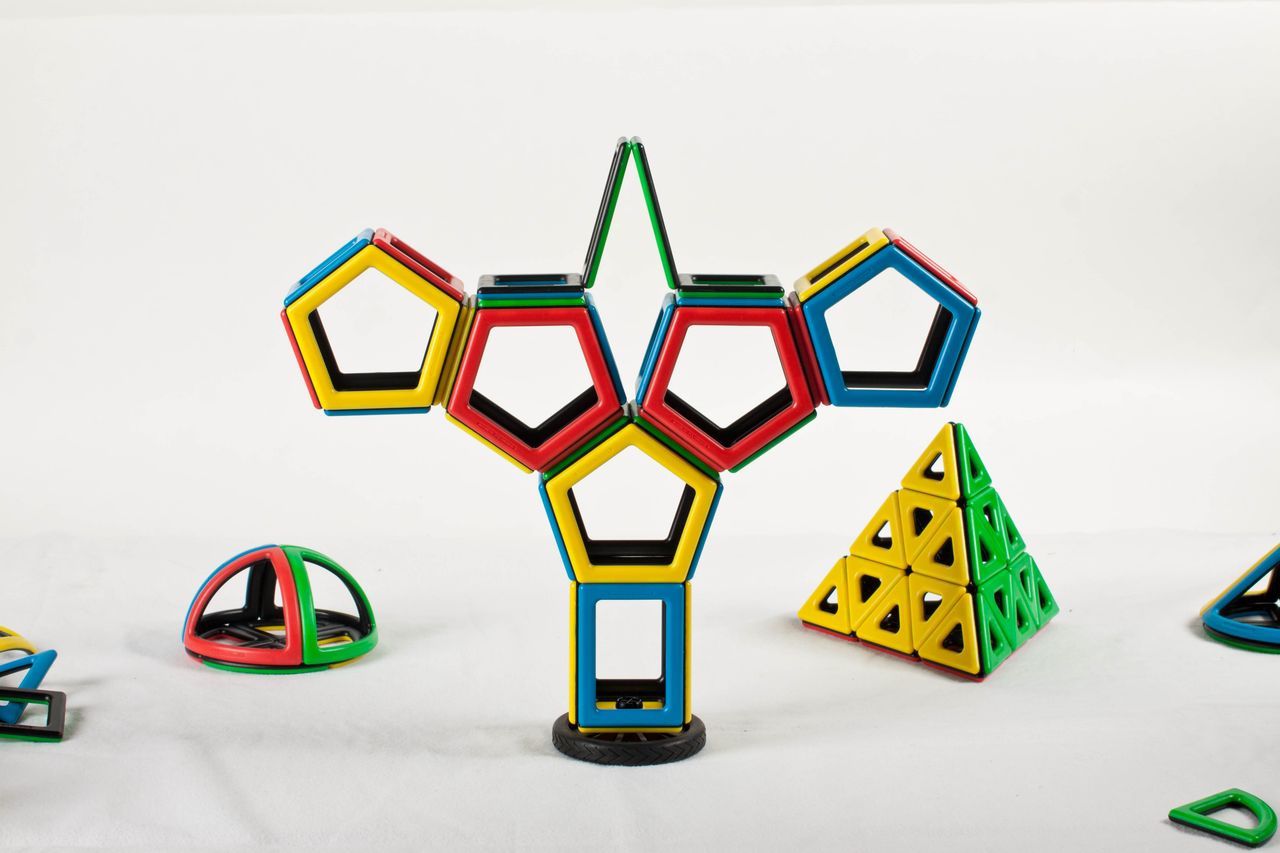 Magnetic Polydron Set B, 80-tlg.