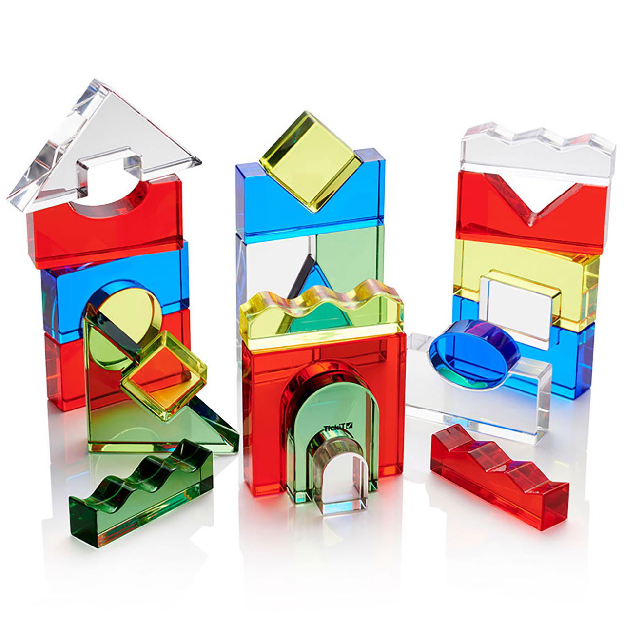 Acryl-Form- und Farbbausteine Set mit Lernkarten