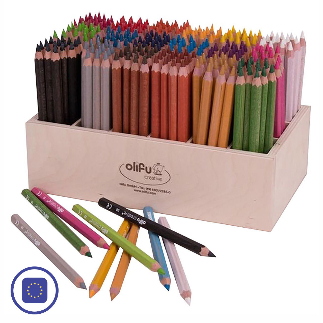 Aqua Crayon mit Holzbox, Farben wählbar