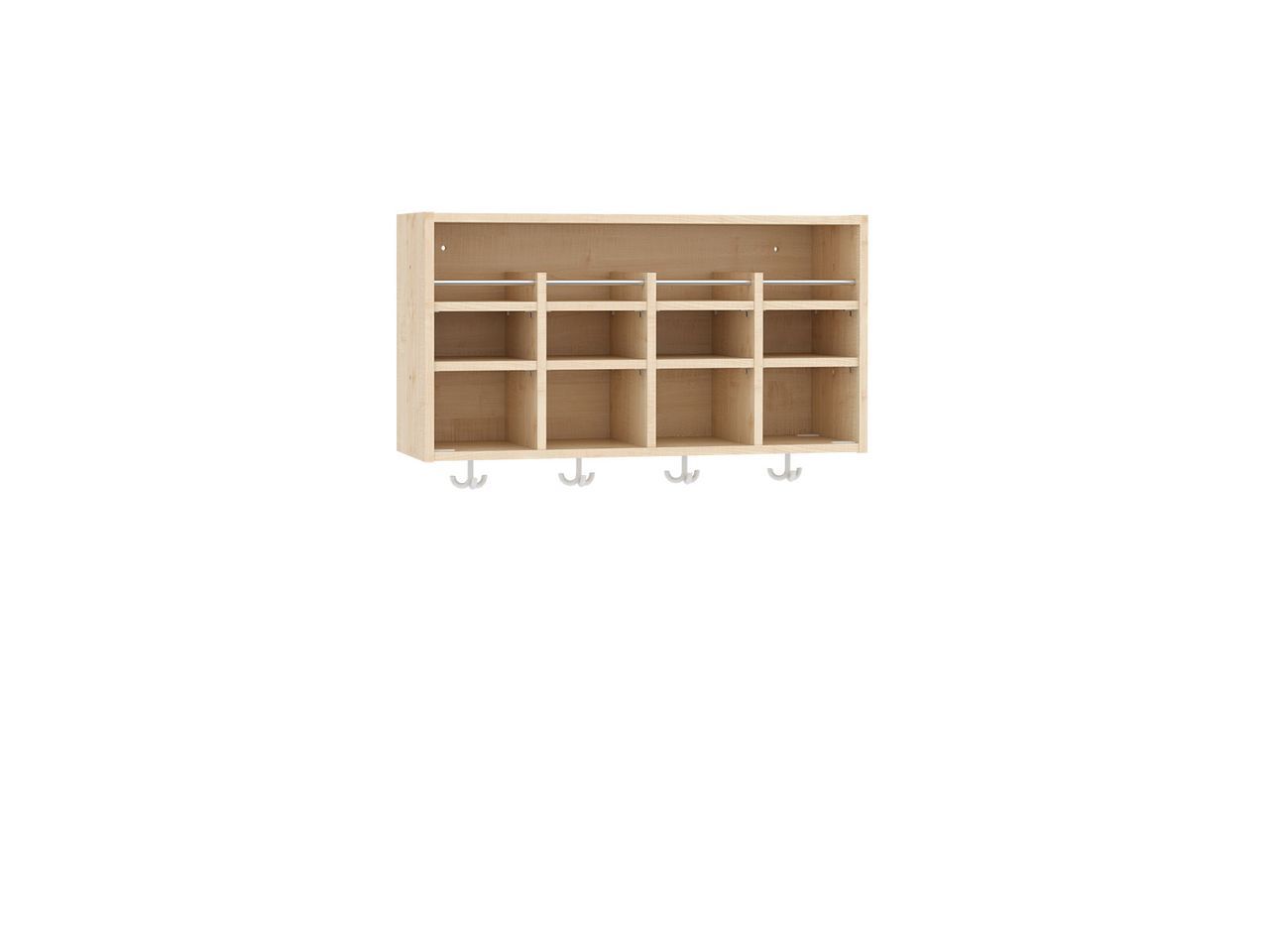 4er Garderobenregal für Sitzhöhe 43 cm