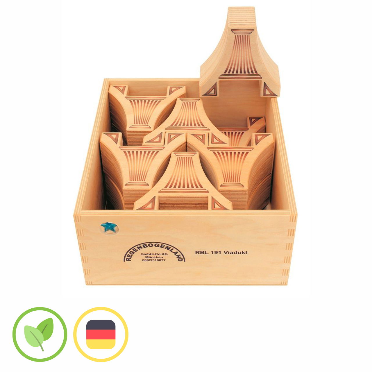 Viadukt Set mit Holzkiste 12 tlg.