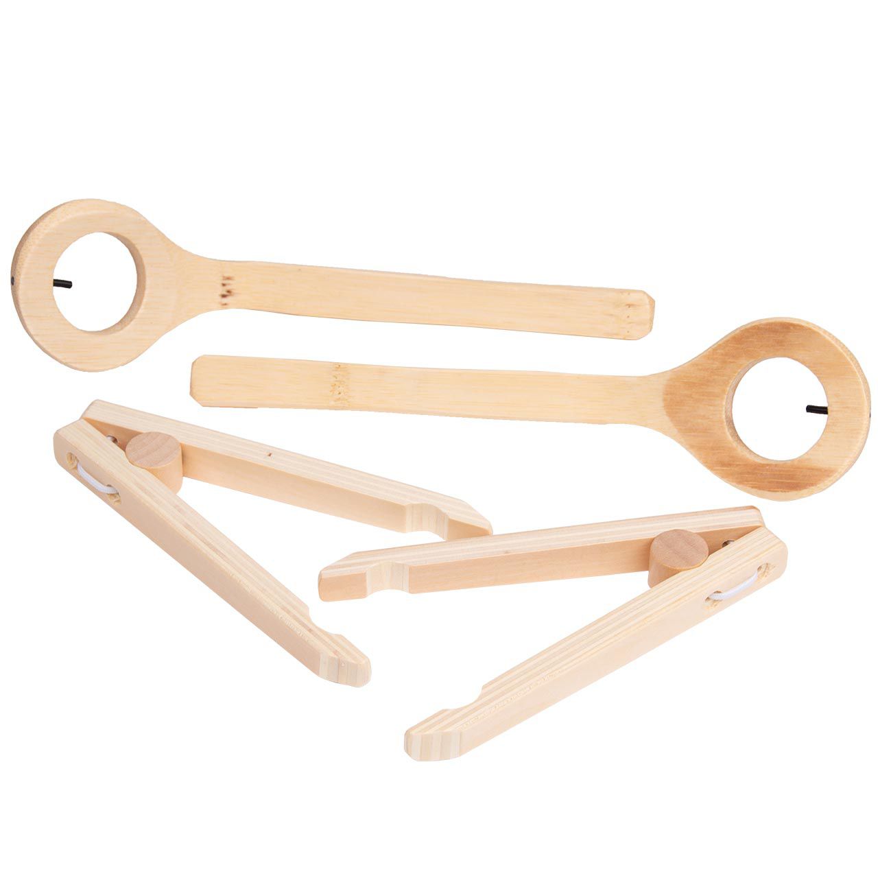 Pinzetten & Löffel, natur, 4er-Pack