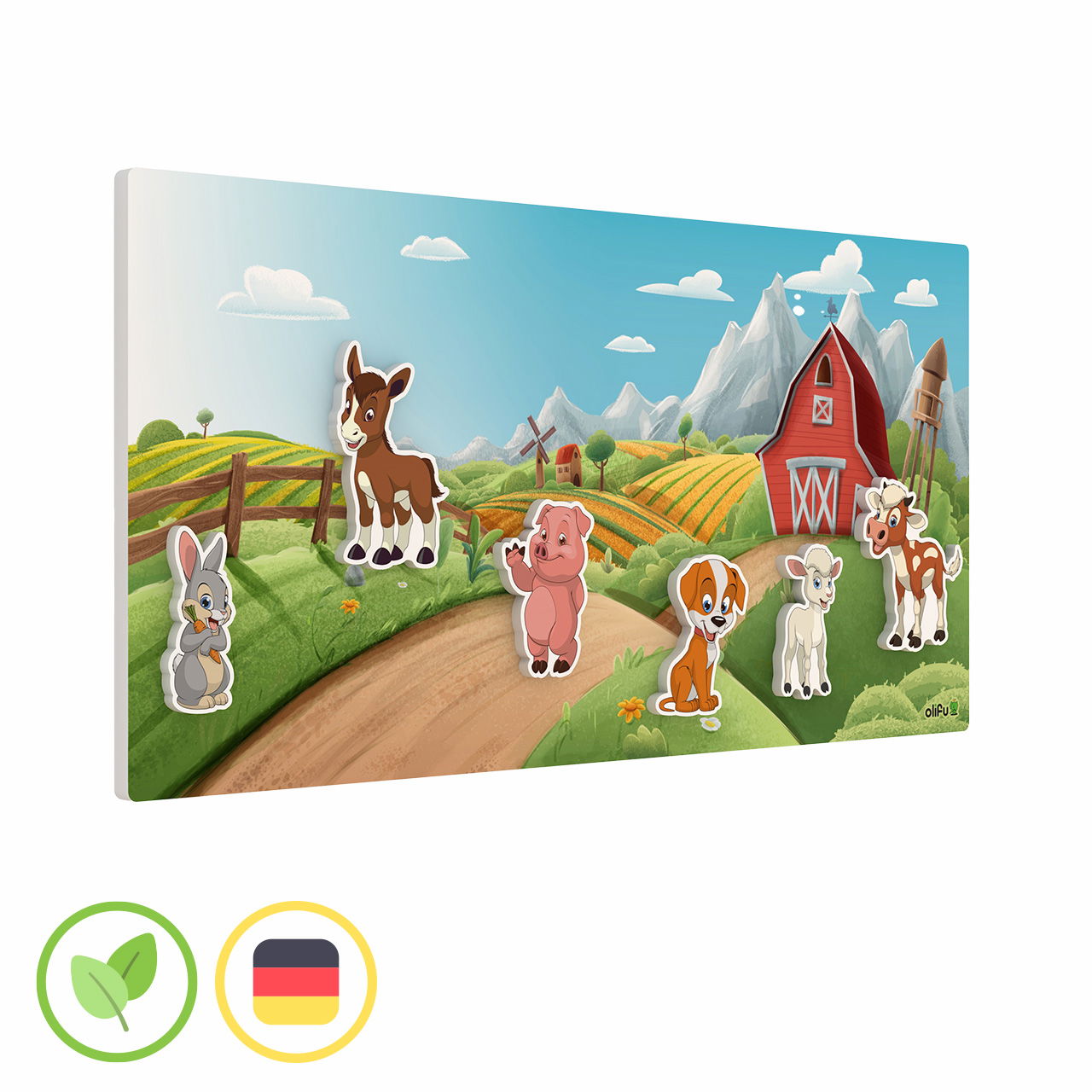 olifu Akustik Wandbild Bauernhof, klein