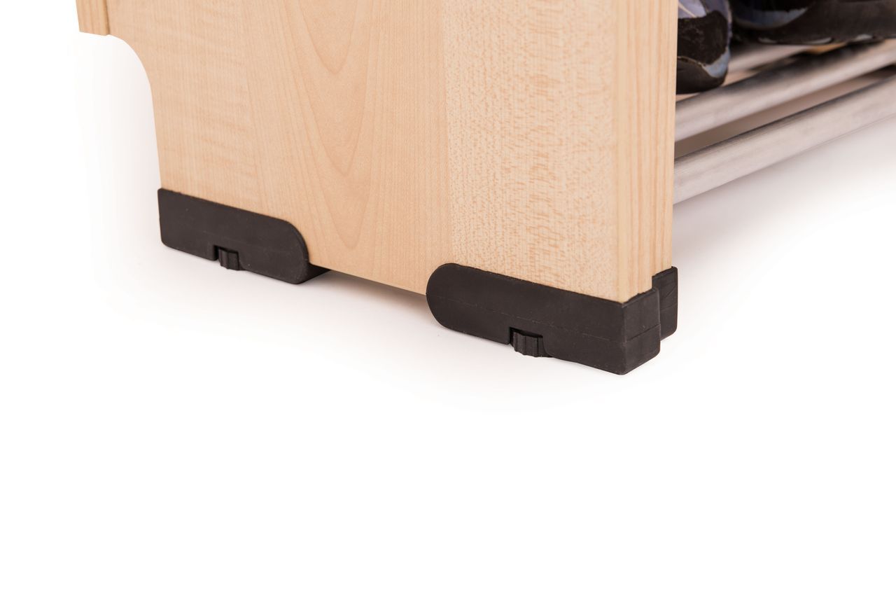 Garderobenschrank 2er ohne Türen mit Sitzbank 31cm