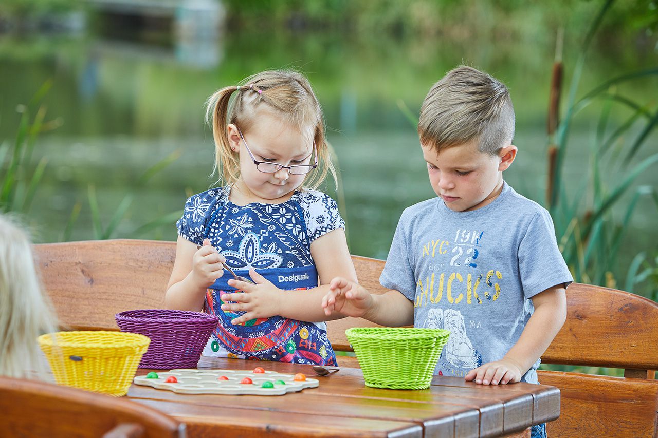 Flechtkorb 25er, rund, bunt, 6er-Pack