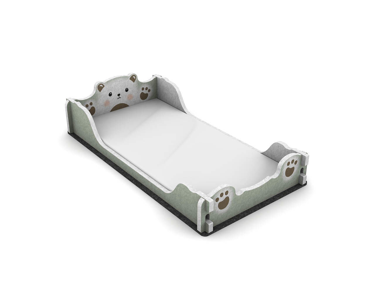 olifu Akustik Krippenbett, grün