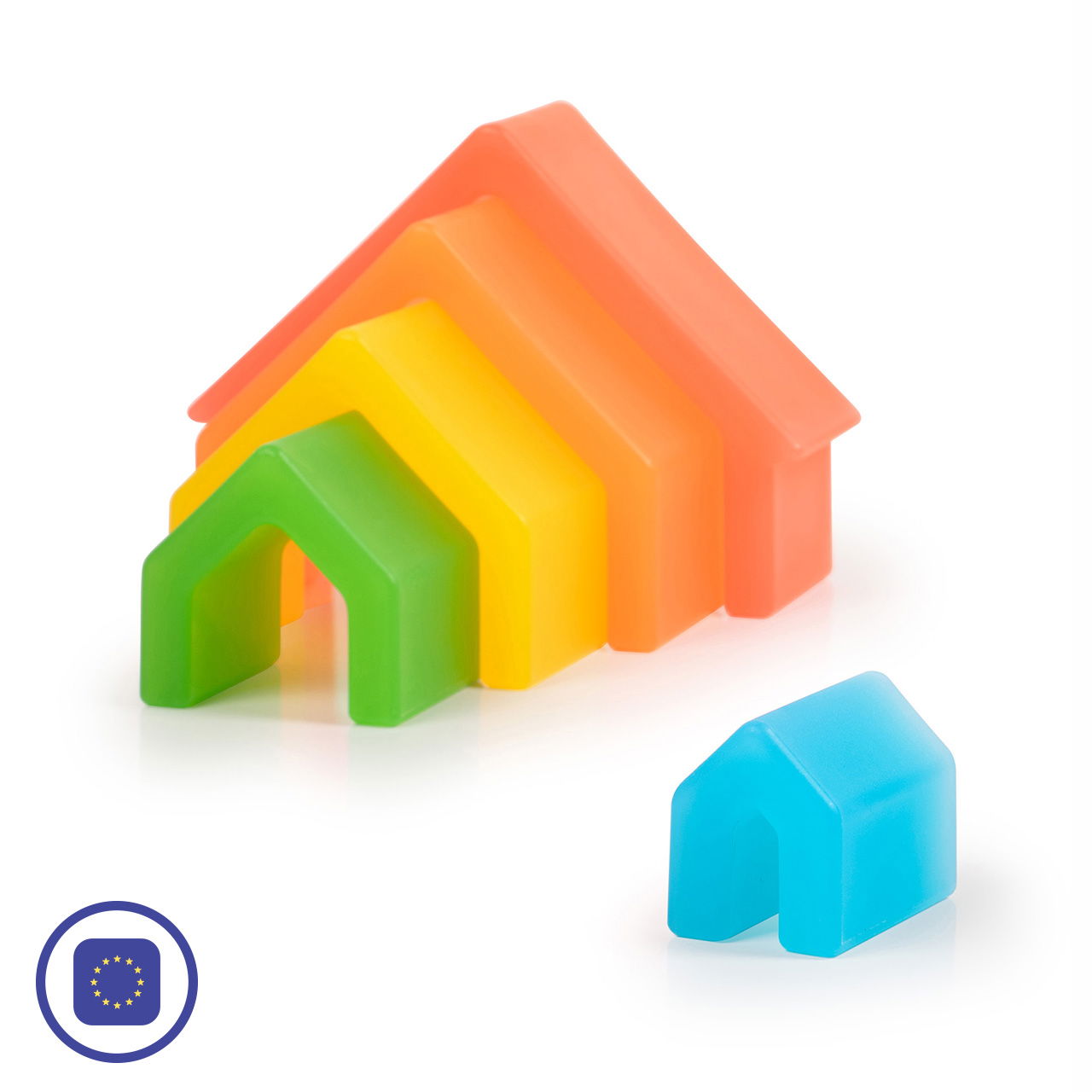 Entdecker Stapelhäuser, bunt, 5-tlg.