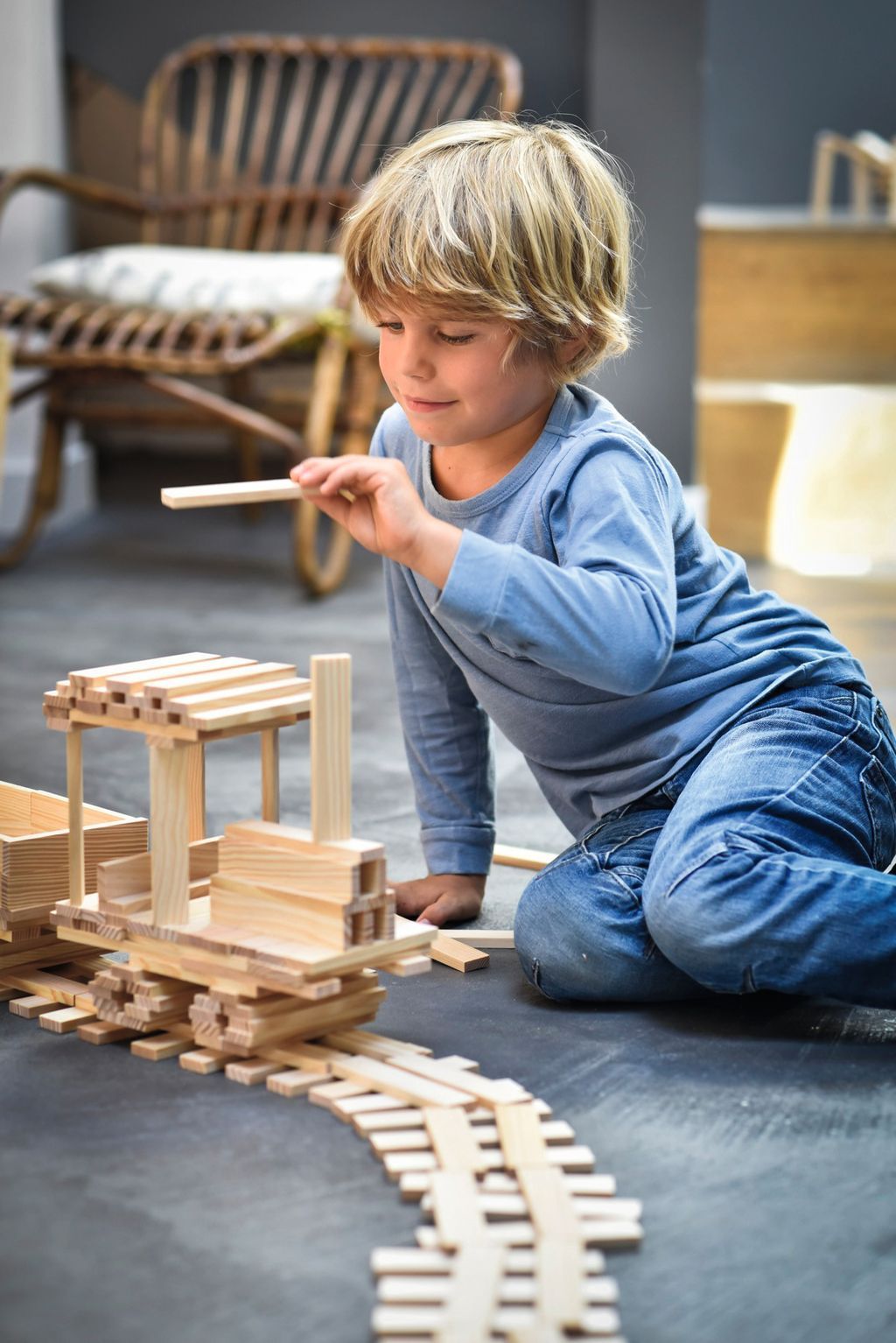 Kapla Baukasten 1.000-tlg. in der Holzbox