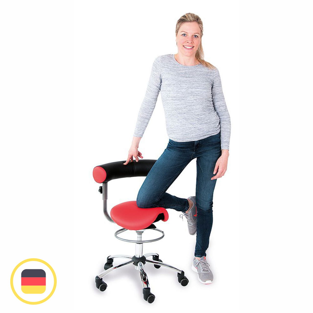 Sanus Sattelsitz mit Rückenlehne  46-54 cm