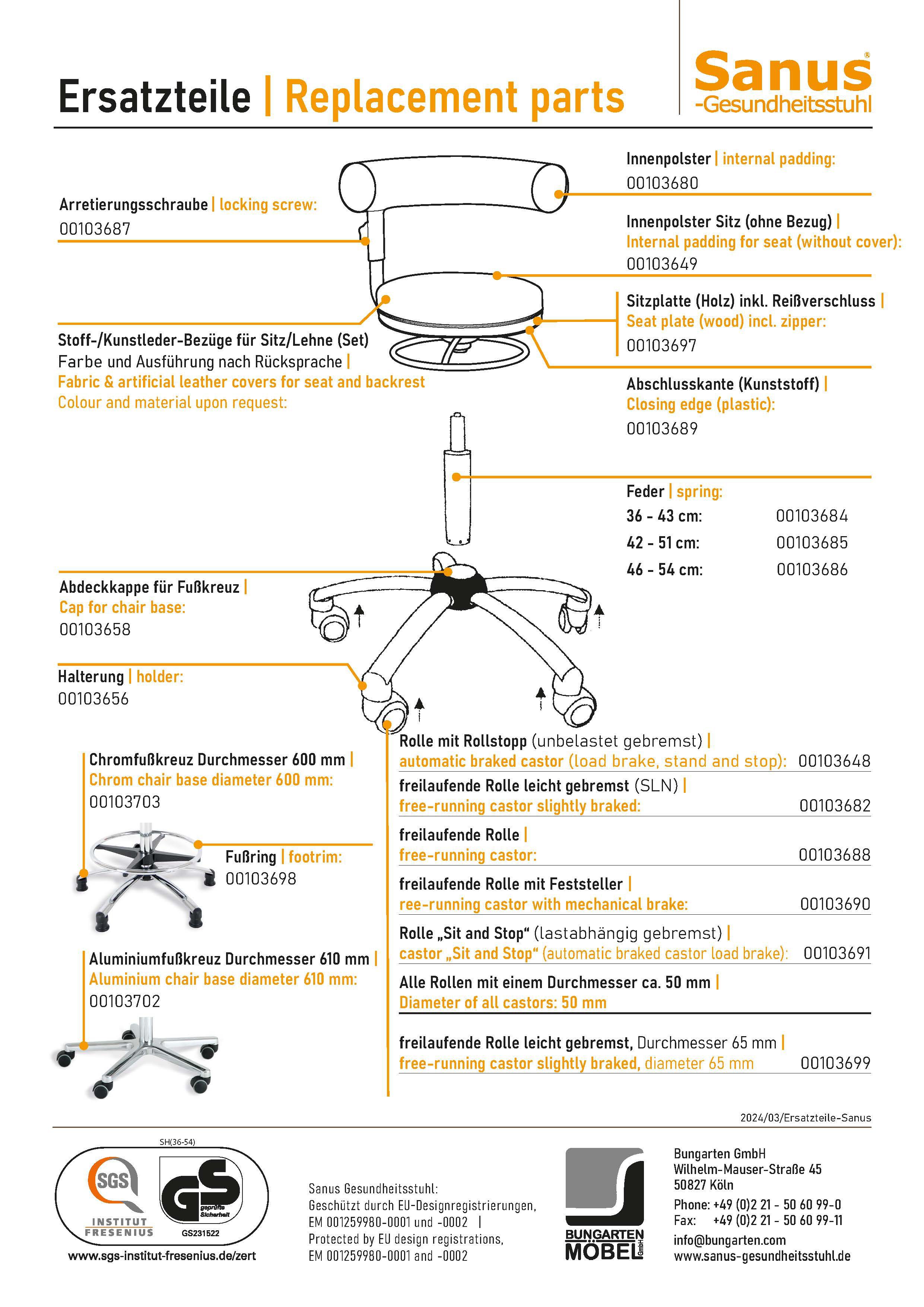 Sanus Ersatz - Halterung für Rolle (Stück)