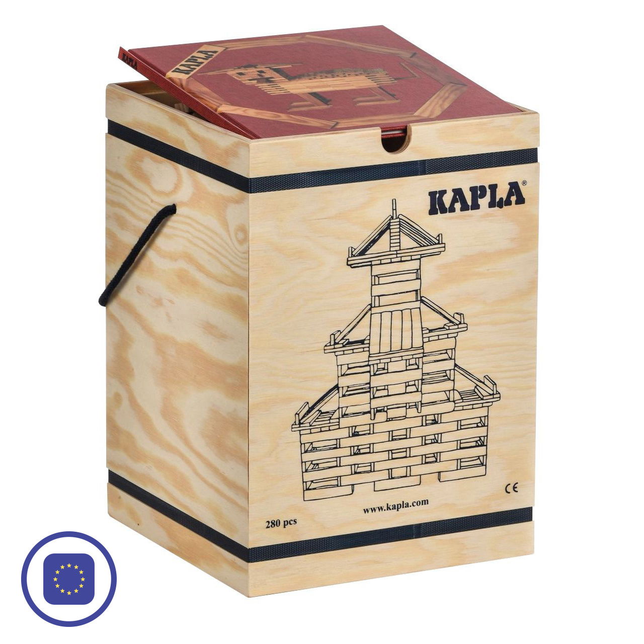 Kapla Baukastenset 280-tlg. in der Holzbox