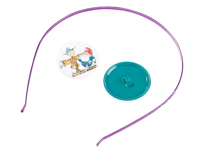 Haarband mit Button 37 mm 50er Pack