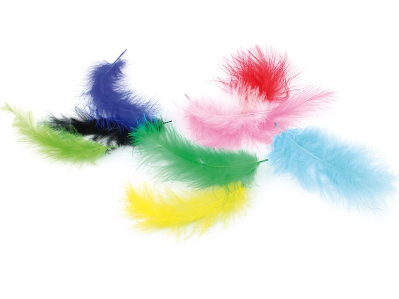 Flauschfedern bunt