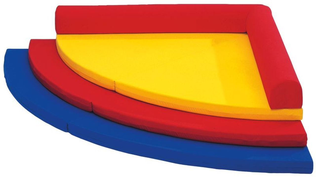 Bodenpolster Viertelkreis klappbar 200 cm x 8 cm